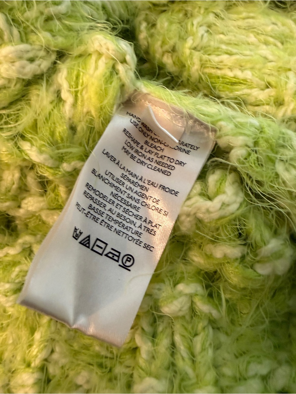 Free People Neon Lime Cropped Turtleneck Sweater - Picture 4 of 9
